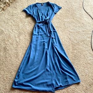 Bobeau long, wrap dress